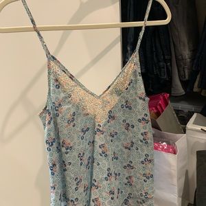 Aqua floral tank
